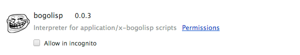 Screenshot of the bogolisp plugin