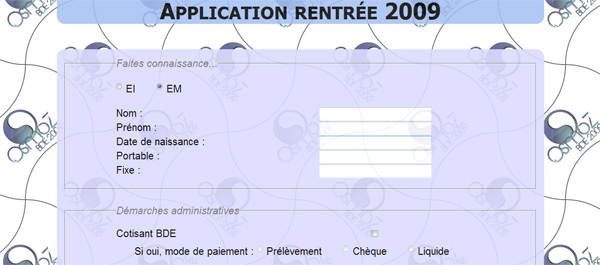 A screenshot of the website homepage